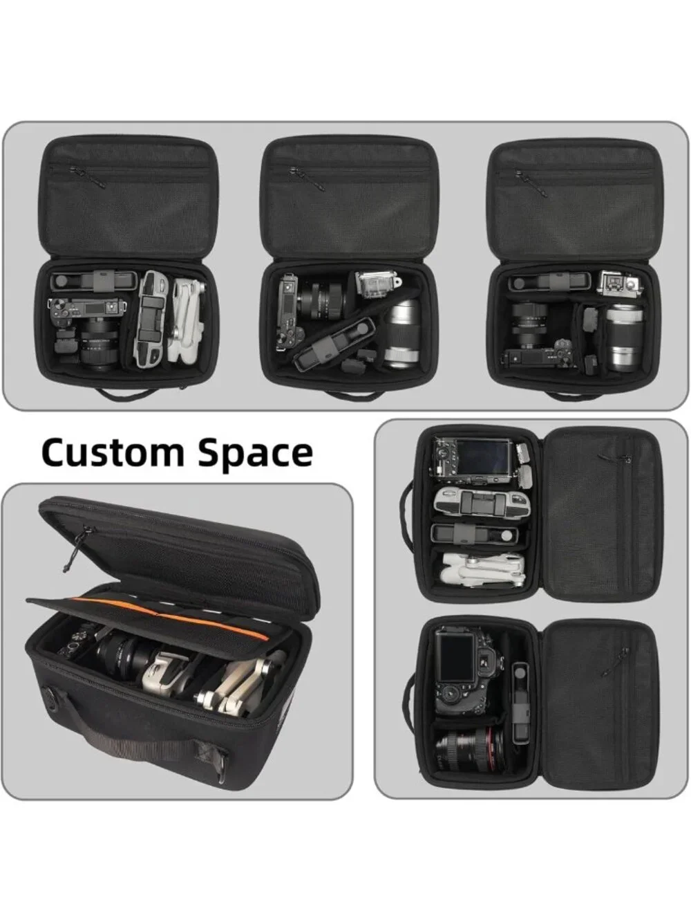 Shockproof Waterproof Camera Case - Small Protective Bag for DSLR/SLR/Mirrorless